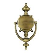 Deltana Traditional 8.5" Tall Solid Brass Imperial Drop Bail Door Knocker Antique Brass