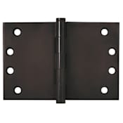 Deltana 4" x 6" Solid Brass Square Corner Plain Bearing Mortise Hinge - Pair Oil Rubbed Bronze