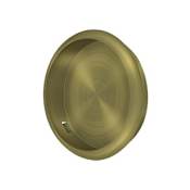 Deltana Solid Brass 2-1/2" Round Flush Mount Pull for Sliding Doors Antique Brass