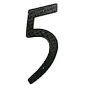 Deltana 4" Zinc Die-Cast Contemporary House Number - #5 Black