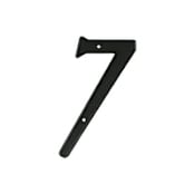 Deltana 4" Zinc Die-Cast Contemporary House Number - #7 Black