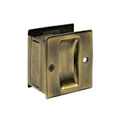 Deltana 3-1/4" Adjustable Pocket Door Passage Lock Antique Brass