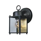 Designers Fountain 1 Light 4.75" Wall Lantern Black w/clear