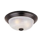 Designers Fountain 2 Light 13.25" Flush Mount with Alabaster Glass Oil Rubbed Bronze