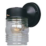 Designers Fountain 1 Light 4.5" Jelly Jar Wall Light Black
