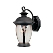 Designers Fountain 1 Light 7" Wall Lantern from the Westchester Collection with Seedy Glass Bronze
