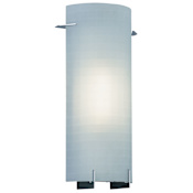 Designers Fountain 1 Light Wall Sconce with Etched Glass Chrome