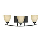 Designers Fountain 3 Light Bathroom / Vanity Fixture from the Tackwood Collection Burnished Bronze