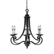 Designers Fountain 6 Light Chandelier from the Barcelona Collection Natural Iron