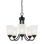 Designers Fountain Malone 5 Light 20" Wide Chandelier Matte Black