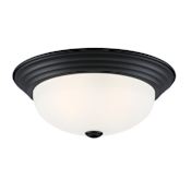 Designers Fountain Decorative Flushmount 2 Light 13" Wide Flush Mount Bowl Ceiling Fixture Matte Black