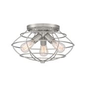 Designers Fountain Jax 3 Light 15" Wide Semi-Flush Bowl Ceiling Fixture Brushed Nickel