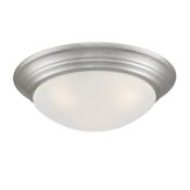 Designers Fountain Tap 2 Light 17" Wide Flush Mount Bowl Ceiling Fixture Brushed Nickel