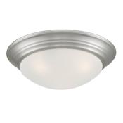 Designers Fountain Tap 2 Light 14" Wide Flush Mount Bowl Ceiling Fixture Brushed Nickel