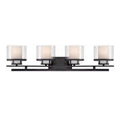 Designers Fountain Fusion 4 Light Bathroom Vanity Light Biscayne Bronze