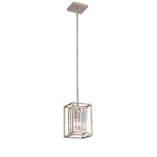 Designers Fountain Linares 6-1/2" Wide Single Light Mini Pendant Aged Platinum