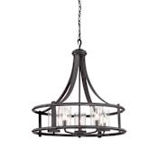Designers Fountain Palencia 5 Light 1 Tier Chandelier Artisan Pardo Wash