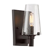 Designers Fountain Hyde Park Single Light 9" Tall Wall Sconces with Opal Glass Shade Vintage Bronze