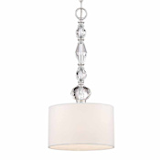 Designers Fountain Evi 2 Light 10" Wide Pendant with Crystal Accents Chrome