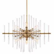 Designers Fountain Reeve 6 Light 20" Wide Single Tier Sputnik Chandelier Burnished Antique Brass