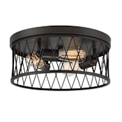 Designers Fountain Arris 3 Light 14-1/2" Wide Flush Mount Ceiling Fixture Vintage Bronze