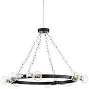 Designers Fountain Huxton 8 Light 30" Wide Chandelier Black