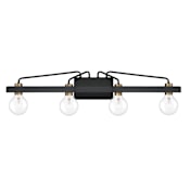 Designers Fountain Ravella 4 Light 33" Wide Bathroom Vanity Light Black