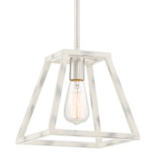 Designers Fountain Rhode Single Light 9" Wide Mini Pendant Coastal Weathered White