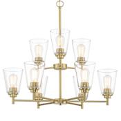 Designers Fountain Westin 9 Light 30" Wide Chandelier Brushed Gold
