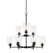 Designers Fountain Westin 9 Light 30" Wide Chandelier Matte Black