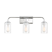 Designers Fountain Logan 3 Light 25" Wide Bathroom Vanity Light Chrome
