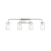 Designers Fountain Logan 4 Light 32" Wide Bathroom Vanity Light Chrome
