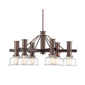 Designers Fountain Carson 6 Light 28" Wide Chandelier Satin Copper Bronze