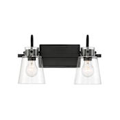 Designers Fountain Inwood 2 Light 16" Wide Bathroom Vanity Light Matte Black
