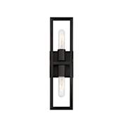 Designers Fountain Urban Oasis 2 Light 18" Tall Bathroom Sconce Matte Black