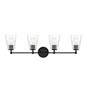 Designers Fountain Ingo 4 Light 34" Wide Bathroom Vanity Light Matte Black