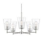 Designers Fountain Ingo 5 Light 24" Wide Chandelier Polished Nickel