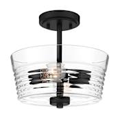Designers Fountain Ingo 2 Light 12" Wide Semi-flush Ceiling Fixture Matte Black