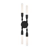 Designers Fountain Louise 2 Light 5" Tall Bathroom Sconce Matte Black