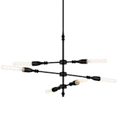 Designers Fountain Louise 6 Light 29" Wide Multi Light Pendant Matte Black