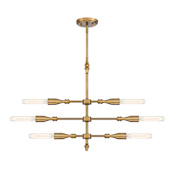Designers Fountain Louise 6 Light 29" Wide Multi Light Pendant Old Satin Brass