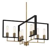 Designers Fountain Chicago PM 8 Light 28" Wide Mini Pendant Old Satin Brass