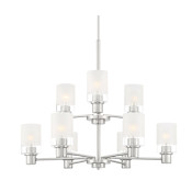 Designers Fountain Cedar Lane 9 Light 13" Wide Chandelier Brushed Nickel