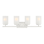 Designers Fountain Carmine 4 Light 28" Wide Bathroom Vanity Light Brushed Nickel