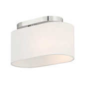 Designers Fountain Midtown 11" Wide Flush Mount Ceiling Fixture Polished Nickel