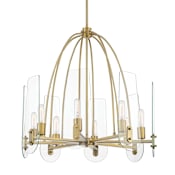 Designers Fountain Bergen Beach 8 Light 28" Wide Chandelier Brushed Gold
