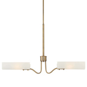 Designers Fountain Manhasset 2 Light 33" Wide Linear Pendant Old Satin Brass
