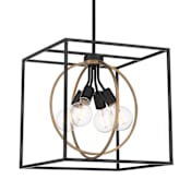 Designers Fountain Kew Gardens 4 Light 15" Wide Multi Light Pendant Matte Black