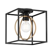Designers Fountain Kew Gardens 10" Wide Flush Mount Geometric Ceiling Fixture Matte Black