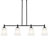 Designers Fountain Bronson 4 Light 34" Wide Linear Pendant Matte Black